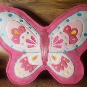 Beautiful pink butterfly pillow